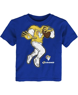 Toddler Boys and Girls Royal Los Angeles Rams Stiff Arm T-shirt