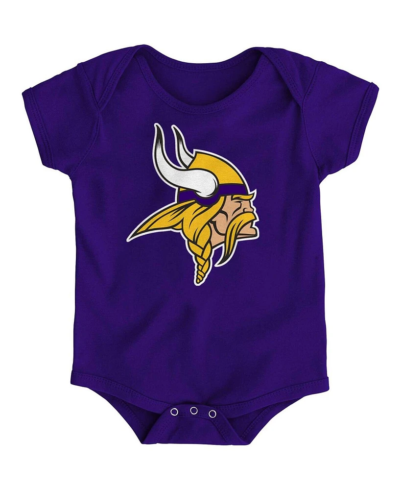 Baby Boys and Girls Purple Minnesota Vikings Team Logo Bodysuit