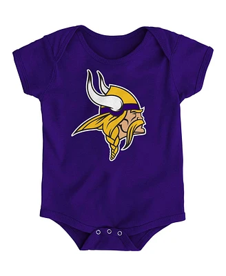 Baby Boys and Girls Purple Minnesota Vikings Team Logo Bodysuit