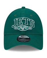 Youth Boys New Era Green New York Jets Outline 9FORTY Adjustable Hat