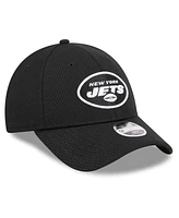 Youth Boys New Era Black New York Jets Main B-Dub 9FORTY Adjustable Hat