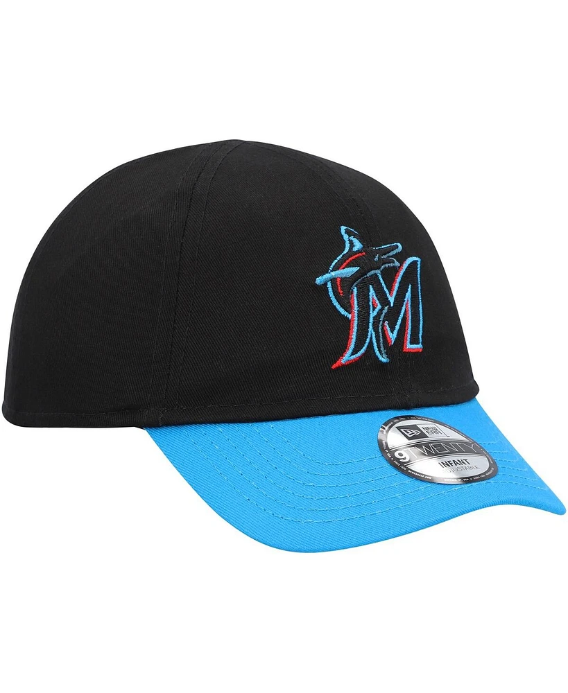 Baby Boys and Girls New Era Black Miami Marlins Team Color My First 9TWENTY Flex Hat