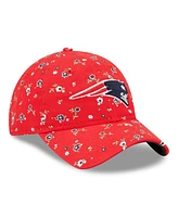 Women's New Era Red New England Patriots Floral 9TWENTY Adjustable Hat