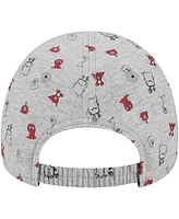 Toddler Boys and Girls New Era Heather Gray Alabama Crimson Tide Allover Print Critter 9FORTY Flex Hat