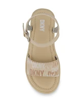 Dkny Little and Big Girls Lottie Marina Logo Sandals