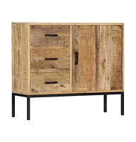 Sideboard 34.6"x11.8"x28" Solid Mango Wood