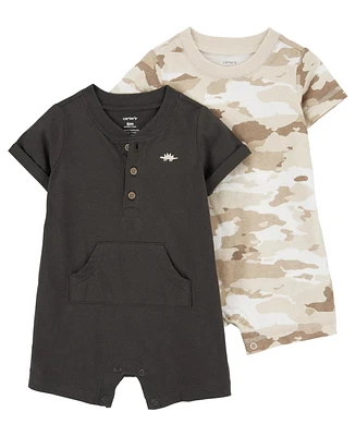 Carter's Baby 2 Pack Cotton Rompers