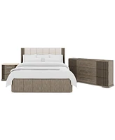 Frandlyn 3pc Bedroom Set (King Bed + Dresser + Stone Top Nightstand)