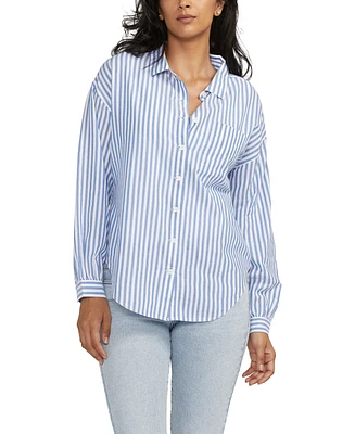 Jag Women's Relaxed Button-Down Shirt