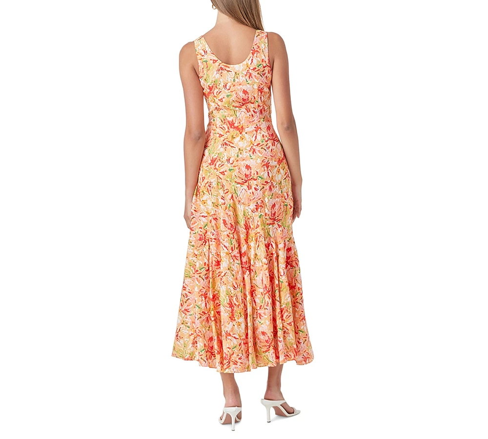 endless rose Women's Floral-Print Sleeveless Slip Dress