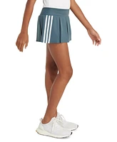 adidas Big Girls Detached Waistband 3-Stripes Pleated Stretch Woven Skort