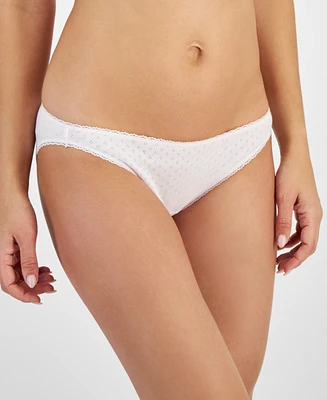 Charter Club Women's Cotton Pointelle Bikini Underwear 100181117, Created for Macy's