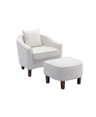 Simplie Fun Accent Chair With Ottoman