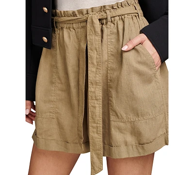 Lucky Brand Women's Paperbag-Waist Cuffed Shorts