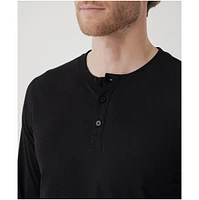 Pact Men's Cotton Softspun Long Sleeve Henley