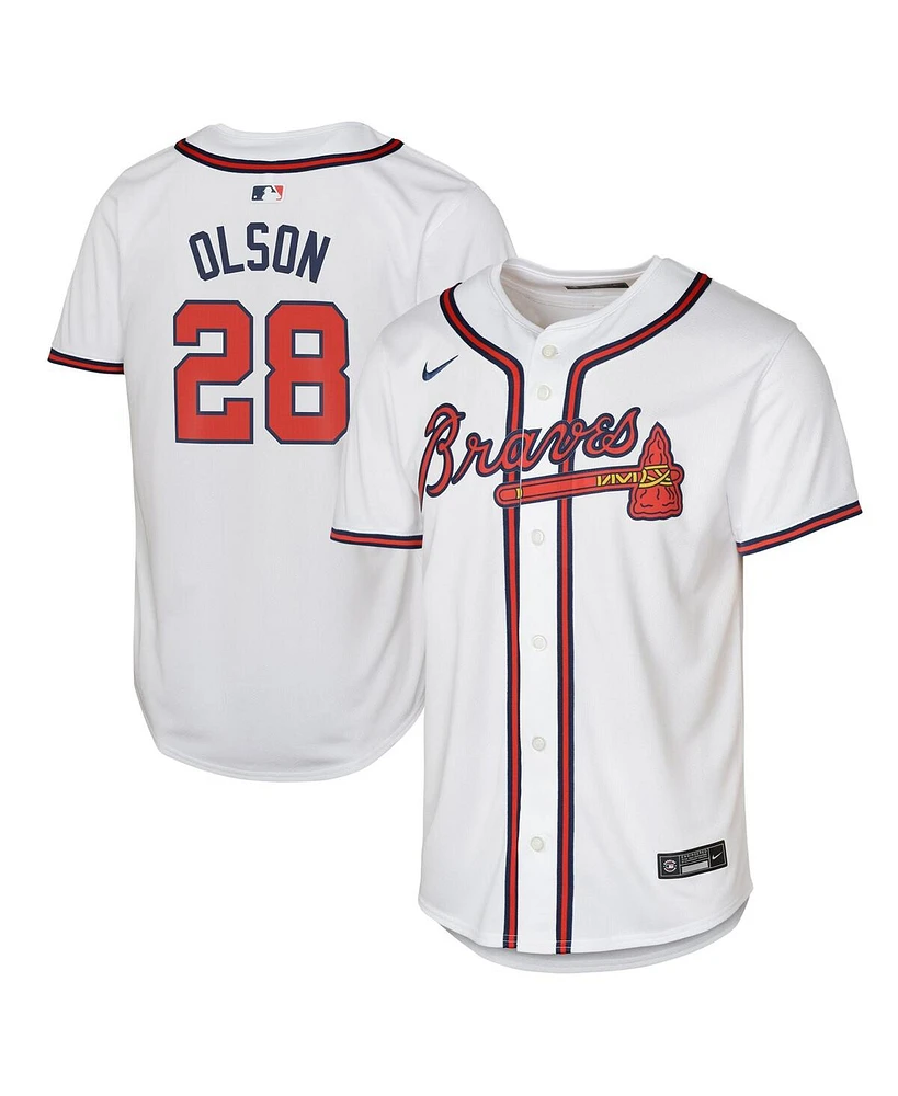 Big Boys Nike Matt Olson White Atlanta Braves Home Limited Player Jersey