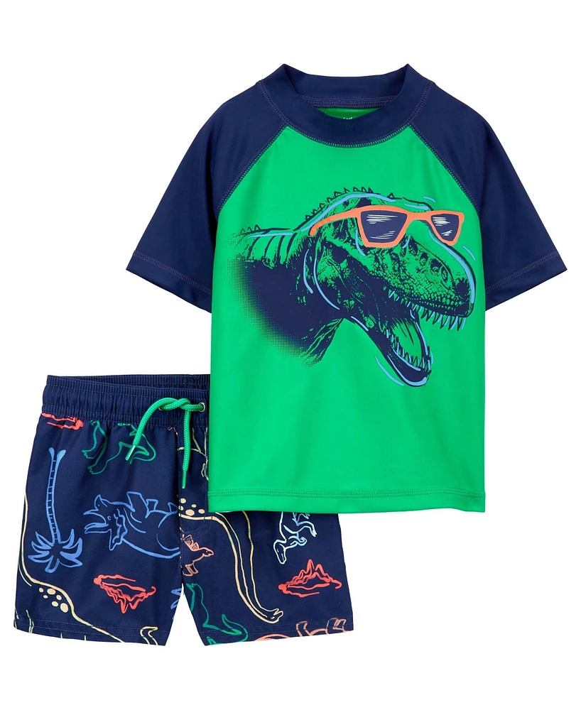 Carter's Baby Boys Two-Piece Dino Rashguard Swim Set