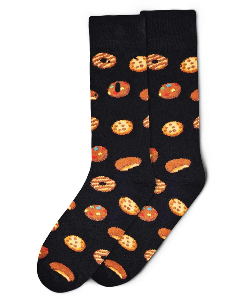 MeMoi Men's Tasty Cookies Novelty Crew Socks