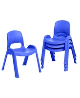 ECR4Kids SitRight Chair, Blue, 4-Pack