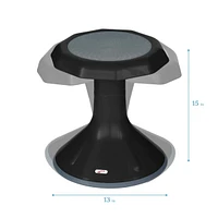 Ace Active Core Engagement Wobble Stool, Flexible Seating, 15in Seat Height