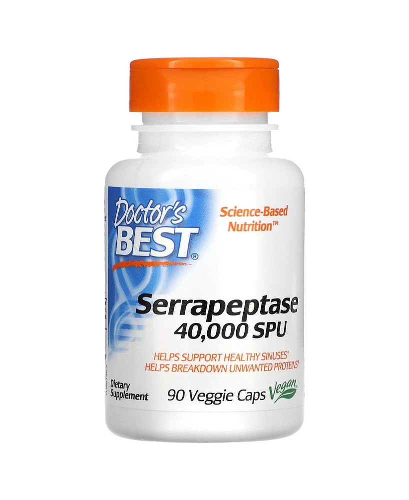 Doctor's Best Serrapeptase 40 000 Spu - 90 Veggie Caps - Assorted Pre