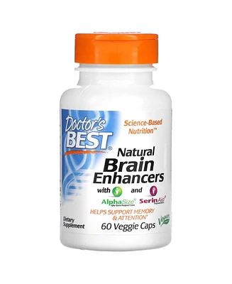 Doctor's Best Natural Brain Enhancers with Alpha Size and SerinAid - 60 Veggie Caps - Assorted Pre