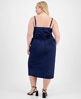 Emerald Sundae Trendy Plus Size Ruffled Midi Dress