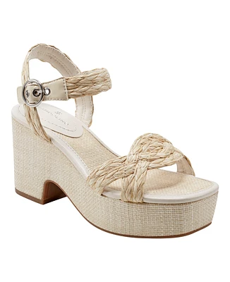 Bandolino Women's Sabinna Platform Braided Wedge Sandals - Light Natural