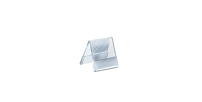 Azar Displays Two Sided Tent Style Clear Acrylic Sign Holder and Nameplate, Size: 4.25" W x 5.5" H on each side, 10