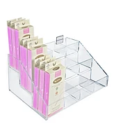 Azar Displays New Three-Tier Shelf, 12 Compartment Counter Step Display, 16" wide