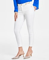 I.n.c. International Concepts Women's Mid-Rise Chain-Detail Skinny Jeans, Created for Macy's