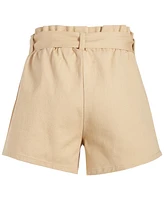 Grayson Threads Kids, The Label Big Girls Tie-Belt Cotton Twill Shorts