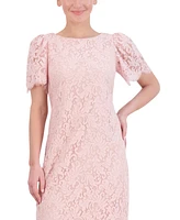 Jessica Howard Women's Short-Sleeve Lace Sheath Dress