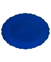 Certified International Blue Indigo Crackle 2 Pc Platter Set, Service For 2