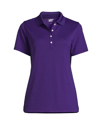 Lands' End Women's Short Sleeve Solid Active Polo