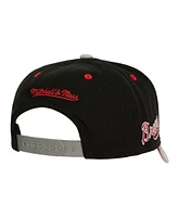 Men's Mitchell & Ness Black Atlanta Braves Bred Pro Adjustable Hat