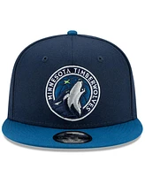 Men's New Era Black, Gray Minnesota Timberwolves 2-Tone 9FIFTY Adjustable Snapback Hat