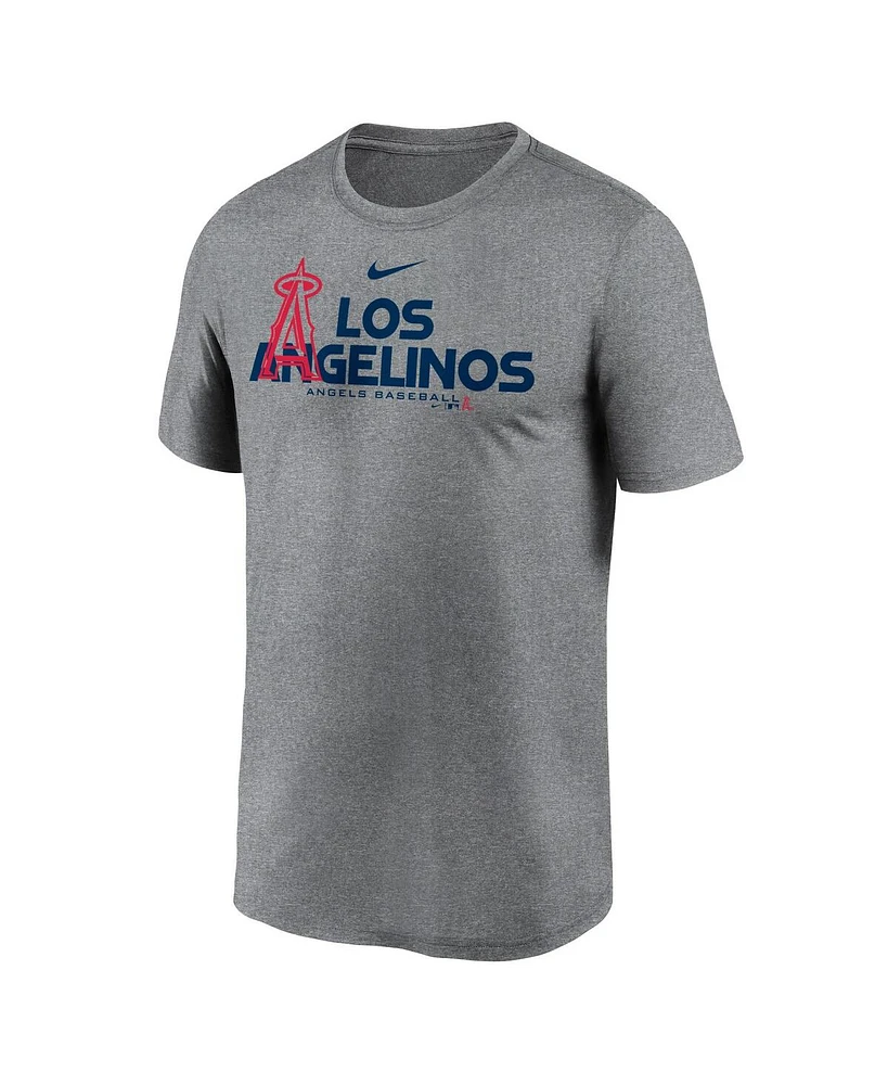 Men's Nike Heathered Charcoal Los Angeles Angels Local Rep Legend Performance T-shirt