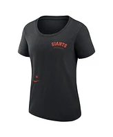 Women's Nike Black San Francisco Giants Authentic Collection Performance Scoop Neck T-shirt