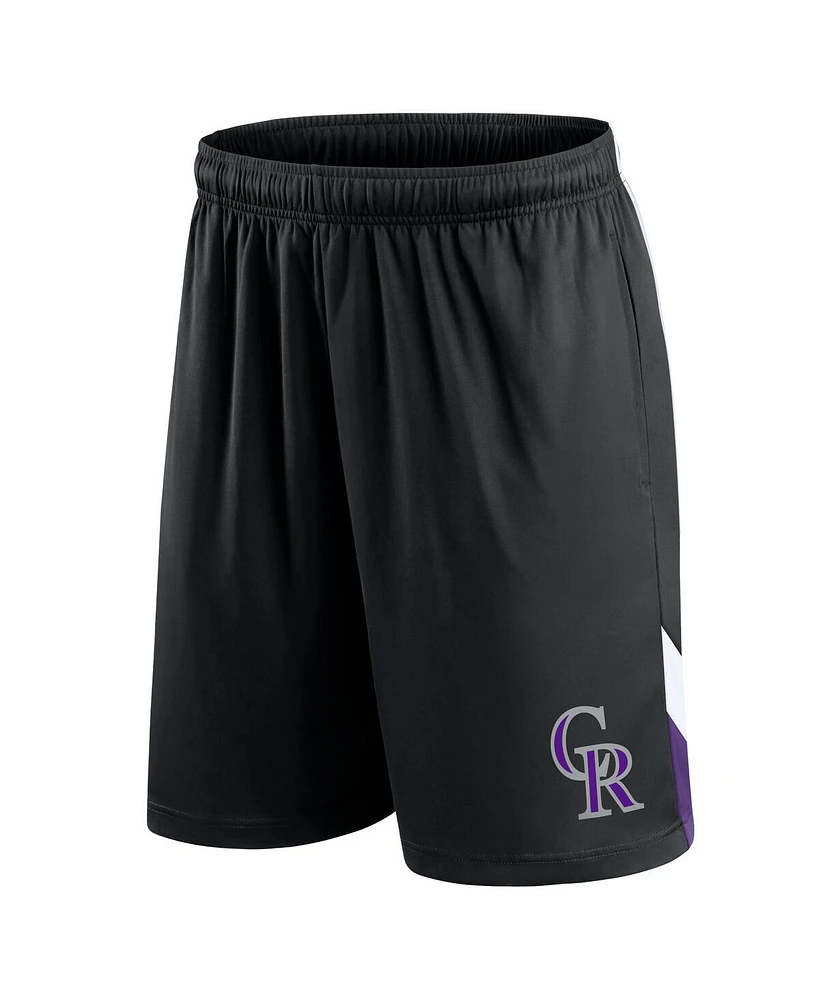 Men's Fanatics Black Colorado Rockies Slice Shorts