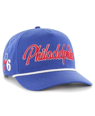 Men's '47 Brand Royal Philadelphia 76ers Overhand Logo Hitch Adjustable Hat