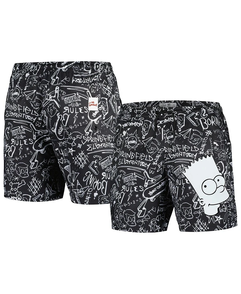 Men's Freeze Max Black The Simpsons Bart Sketch Shorts