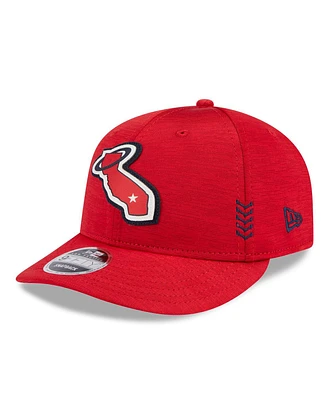Men's New Era Red Los Angeles Angels 2024 Clubhouse Low Profile 59FIFTY Fitted Hat