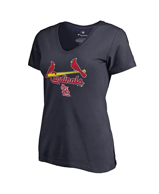 Women's Fanatics Navy St. Louis Cardinals Team Lockup T-shirt