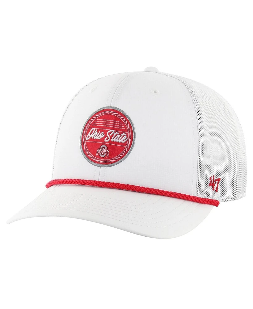 Men's '47 Brand White Ohio State Buckeyes Fairway Trucker Adjustable Hat