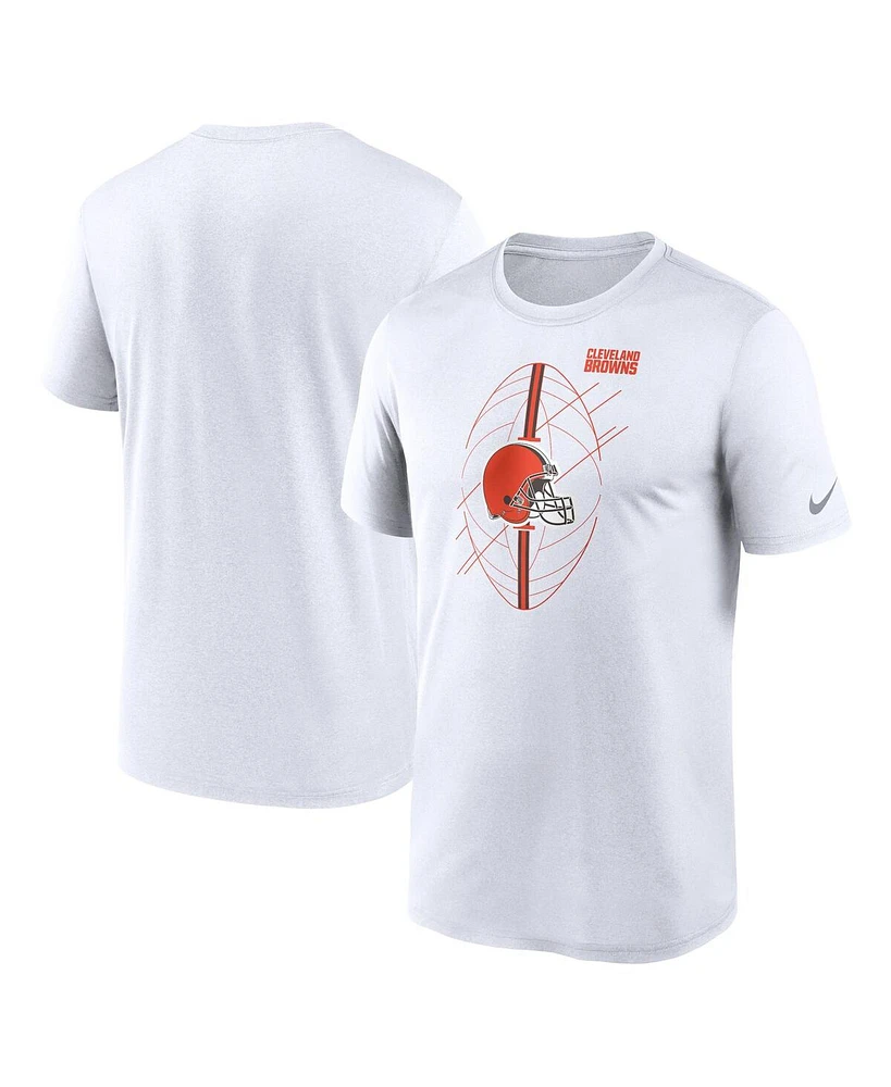 Men's Nike White Cleveland Browns Icon Legend Performance T-shirt