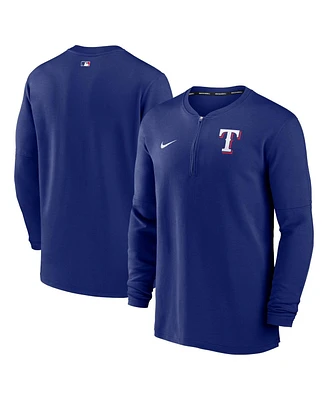 Men's Nike Royal Texas Rangers Authentic Collection Game Time Performance Quarter-Zip Top