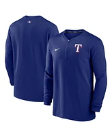 Men's Nike Royal Texas Rangers Authentic Collection Game Time Performance Quarter-Zip Top