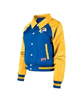 Women's New Era Royal Los Angeles Rams Coaches Raglan Full-Snap Jacket