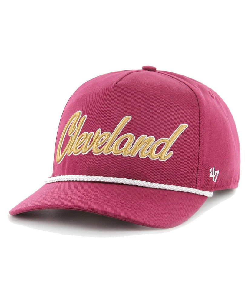 Men's '47 Brand Wine Cleveland Cavaliers Overhand Logo Hitch Adjustable Hat